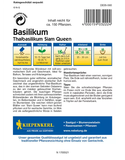 Basilikum Siam Queen G