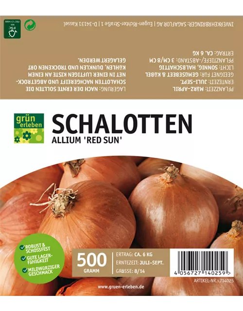 GE Schalotte Red Sun 500gnSchalotte rot 8/14