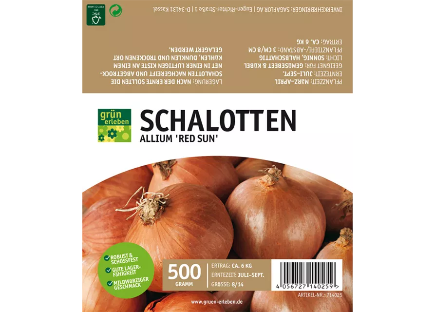 GE Schalotte Red Sun 500gnSchalotte rot 8/14